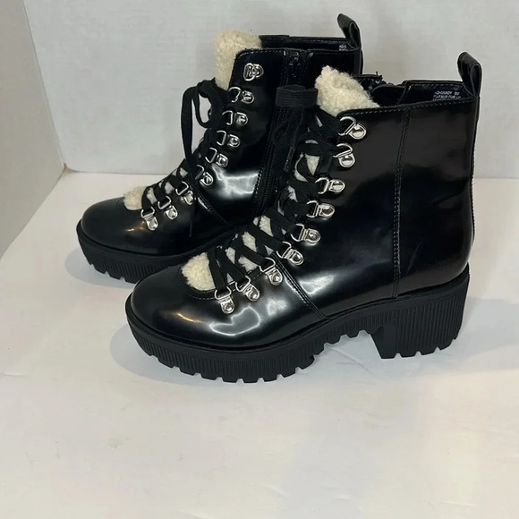 SOLD SOLD SOLD / STEVE MADDEN GRADY SHERPA LINED COMBAT BOOTS 8 NEVER WORN - Picture 6 of 13